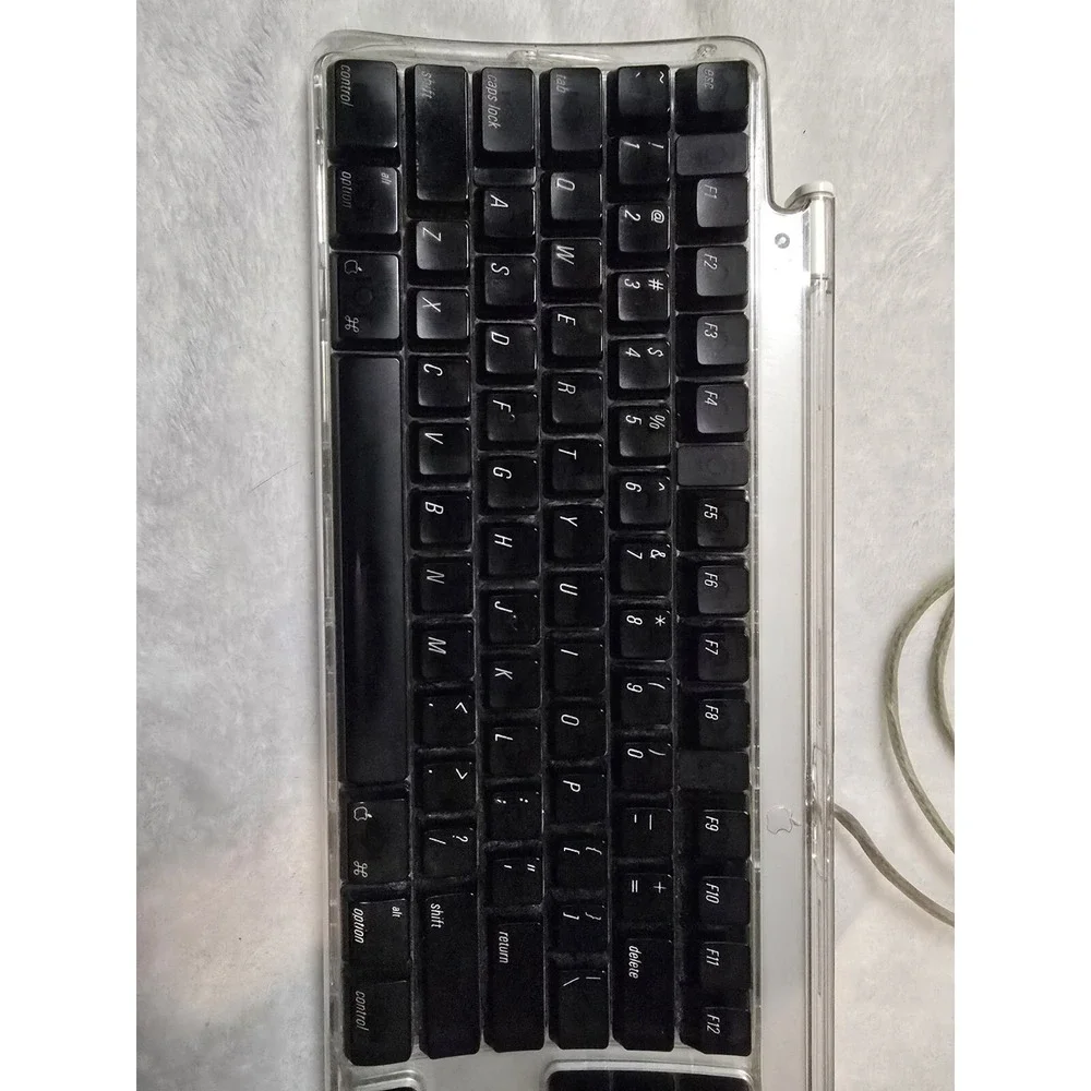 Apple Pro Keyboard M7803 Apple Pro Mouse M5769 Black Clear Tested Working Bundle